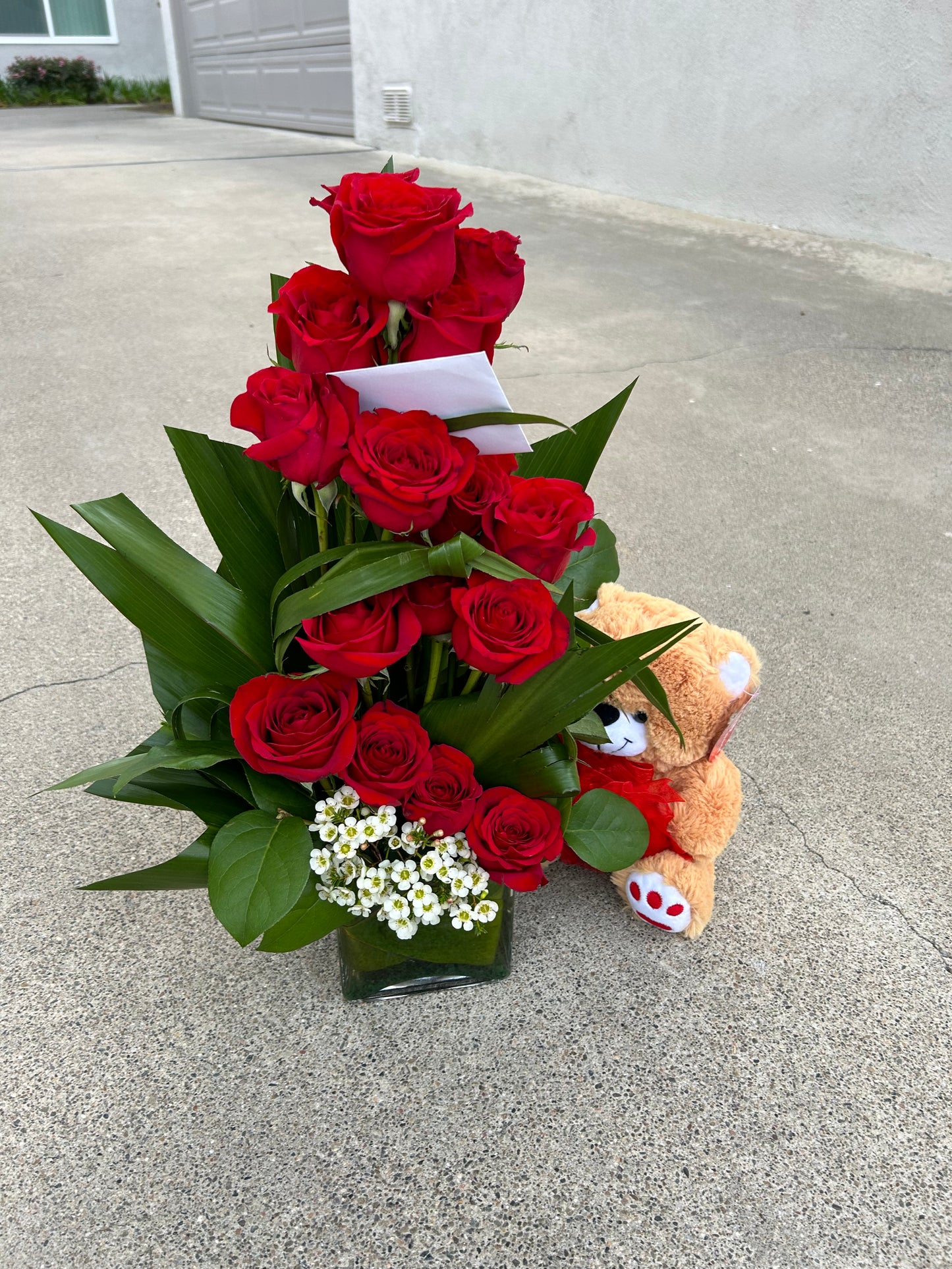 Snake roses with teddy bear or not